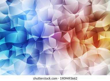 Light Blue, Yellow vector polygonal template. Elegant bright polygonal illustration with gradient. New template for your brand book.