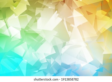 Light Blue, Yellow vector polygonal template. Colorful illustration in polygonal style with gradient. New template for your brand book.