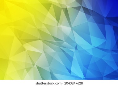 Light Blue, Yellow vector polygonal background. Colorful illustration in abstract style with triangles. Brand new style for your business design.