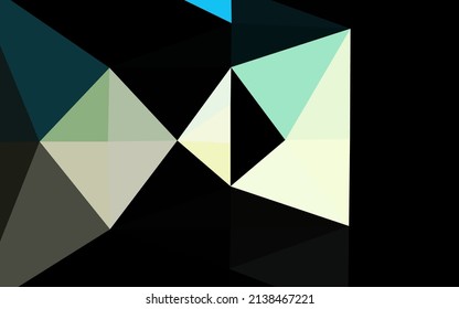 Light Blue, Yellow vector polygonal pattern. Colorful illustration in abstract style with gradient. Template for your brand book.