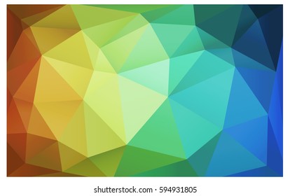 Light Blue, Yellow vector polygonal illustration, which consist of triangles. Triangular design for your business. Creative geometric background in Origami style with gradient