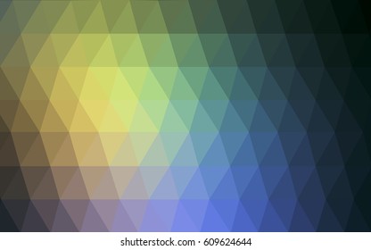 Light Blue, Yellow vector polygonal illustration, which consist of triangles. Triangular pattern for your business design. Geometric background in Origami style with gradient. 