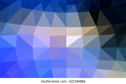 Light Blue, Yellow vector polygonal illustration, which consist of triangles. Triangular design for your business. Creative geometric background in Origami style with gradient