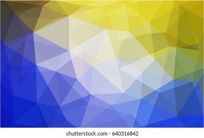 Light Blue, Yellow vector polygonal illustration, which consist of triangles. Triangular pattern for your business design. Geometric background in Origami style with gradient. 