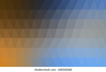 Light Blue, Yellow vector polygonal illustration, which consist of triangles. Triangular pattern for your business design. Geometric background in Origami style with gradient. 