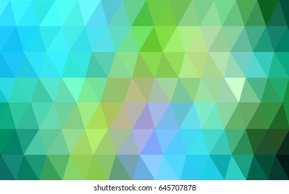 Light Blue, Yellow vector polygonal illustration, which consist of triangles. Triangular design for your business. Creative geometric background in Origami style with gradient