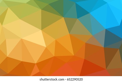 Light Blue, Yellow vector polygonal illustration, which consist of triangles. Triangular design for your business. Creative geometric background in Origami style with gradient