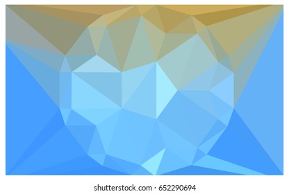 Light Blue, Yellow vector polygonal illustration, which consist of triangles with a gemstone in center. Triangular design of a huge diamond for your business. Creative geometric background of gems.