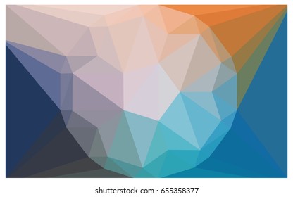 Light Blue, Yellow vector polygonal illustration, which consist of triangles with a gemstone in center. Triangular design of a huge diamond for your business. Creative geometric background of gems.