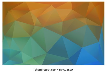 Light Blue, Yellow vector polygonal illustration, which consist of triangles. Triangular design for your business. Creative geometric background in Origami style with gradient