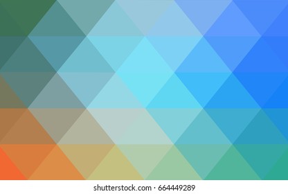 Light Blue, Yellow vector polygonal illustration, which consist of triangles. Triangular pattern for your business design. Geometric background in Origami style with gradient. 