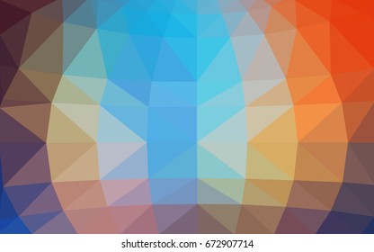 Light Blue, Yellow vector polygonal illustration, which consist of triangles. Triangular pattern for your business design. Geometric background in Origami style with gradient. 