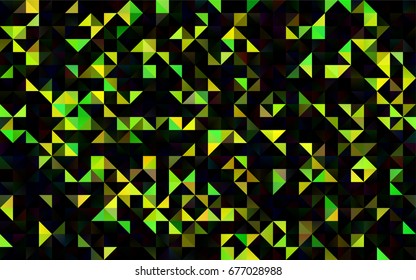 Light Blue, Yellow vector polygonal template. Triangular geometric sample with gradient.  The textured pattern can be used for background.