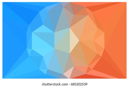 Light Blue, Yellow vector polygonal illustration, which consist of triangles with a gemstone in center. Triangular design of a huge diamond for your business. Creative geometric background of gems.