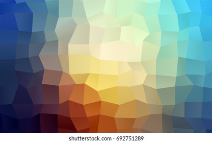 Light Blue, Yellow vector polygonal illustration consisting of rectangles. Rectangular design for your business. Creative geometric background in origami style with gradient.