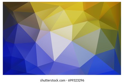 Light Blue, Yellow vector polygonal illustration, which consist of triangles. Triangular pattern for your business design. Geometric background in Origami style with gradient. 