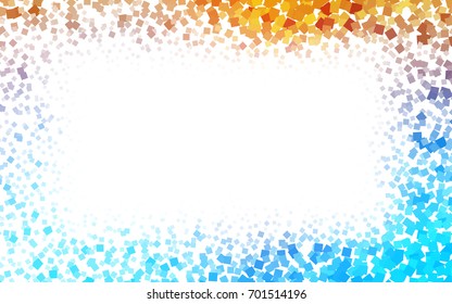 Light Blue, Yellow vector polygonal illustration consisting of rectangles. Rectangular design for your business. Creative geometric background in origami style with gradient.