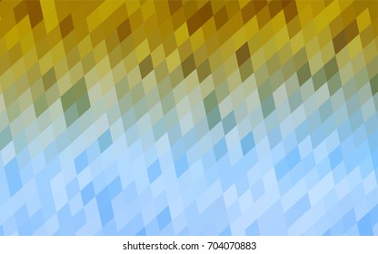 Light Blue, Yellow vector polygonal illustration, which consist of rectangles. Rectangular pattern for your business design. Geometric background in Origami style with gradient. 