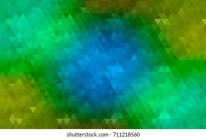 Light Blue, Yellow vector polygonal pattern. Creative illustration in halftone style with gradient. The textured pattern can be used for background.