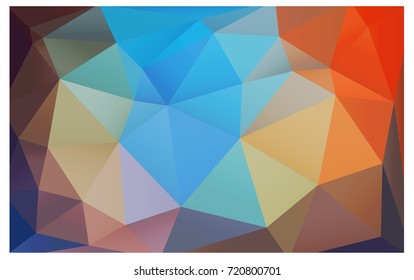 Light Blue, Yellow vector polygonal illustration, which consist of triangles. Triangular pattern for your business design. Geometric background in Origami style with gradient. 