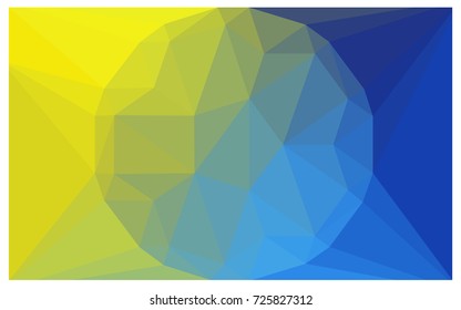Light Blue, Yellow vector polygonal illustration, which consist of triangles with a gemstone in center. Triangular design of a huge diamond for your business. Creative geometric background of gems.