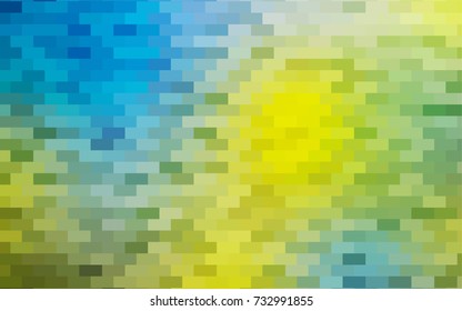 Light Blue, Yellow vector polygonal illustration consisting of rectangles. Rectangular design for your business. Creative geometric background in origami style with gradient.