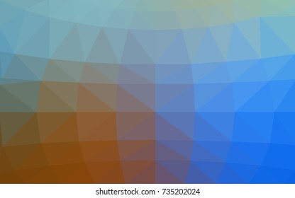 Light Blue, Yellow vector polygonal illustration, which consist of triangles. Triangular pattern for your business design. Geometric background in Origami style with gradient. 