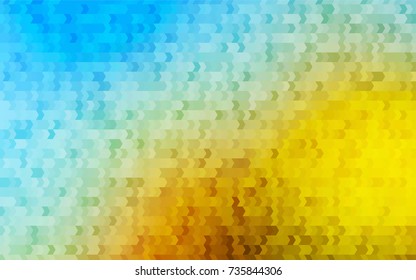 Light Blue, Yellow vector polygonal illustration consisting of rectangles. Rectangular design for your business. Creative geometric background in origami style with gradient.