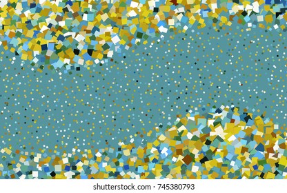 Light Blue, Yellow vector polygonal illustration, which consist of rectangles. Rectangular pattern for your business design. Geometric background in Origami style with gradient. 