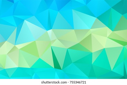 Light Blue, Yellow vector polygonal pattern. Creative illustration in halftone style with gradient. A completely new design for your business.