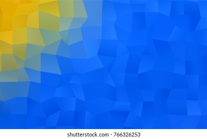 Light Blue, Yellow vector polygonal illustration, which consist of rectangles. Rectangular pattern for your business design. Geometric background in Origami style with gradient. 