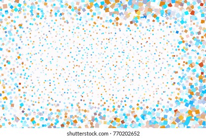 Light Blue, Yellow vector polygonal illustration consisting of rectangles. Rectangular design for your business. Creative geometric background in origami style with gradient.