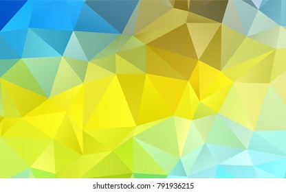 Light Blue, Yellow vector polygonal background. Brand-new colored illustration in blurry style with gradient. The elegant pattern can be used as part of a brand book.