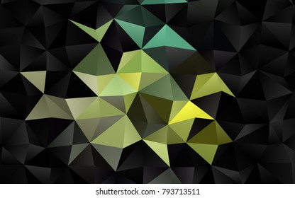 Light Blue, Yellow vector polygonal template. Creative illustration in halftone style with gradient. A new texture for your design.