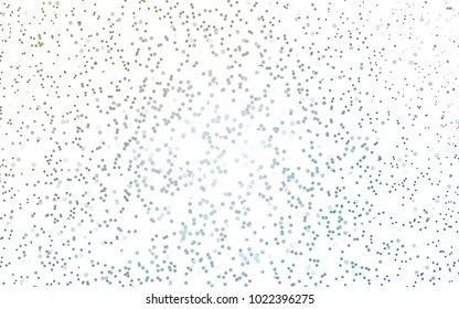 Light Blue, Yellow vector red banner with set of circles, dots. Donuts Background. Creative Design Template. Technological halftone illustration.
