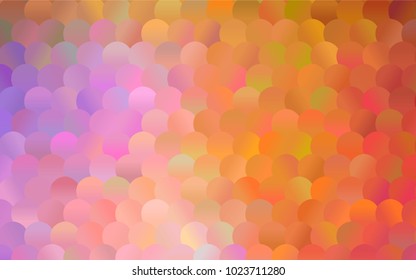 Light Blue, Yellow vector red banner with set of circles, dots. Donuts Background. Creative Design Template. Technological halftone illustration.