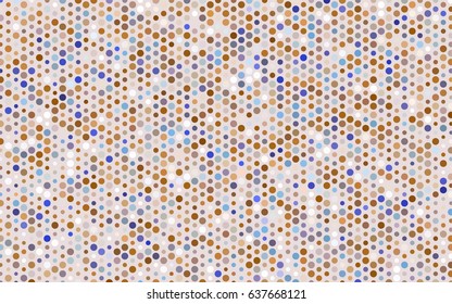 Light Blue, Yellow vector red banner with set of circles, dots. Donuts Background. Creative Design Template. Technological halftone illustration.