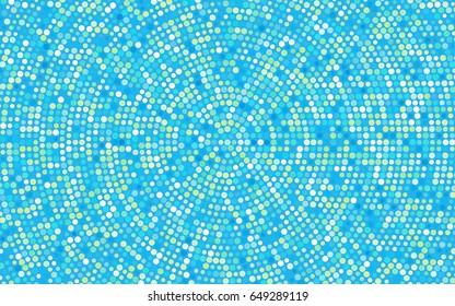 Light Blue, Yellow vector red pattern of geometric circles, shapes. Colorful mosaic banner. Geometric background with colored disks.