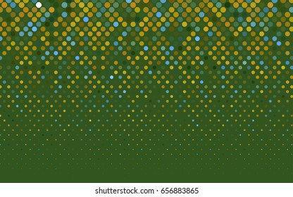 Light Blue, Yellow vector red pattern of geometric circles, shapes. Colorful mosaic banner. Geometric background with colored disks.