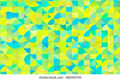 Light Blue, Yellow vector red pattern of geometric circles, shapes. Colorful mosaic banner. Geometric background with colored disks.