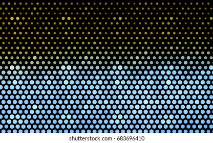 Light Blue, Yellow vector red pattern of geometric circles, shapes. Colorful mosaic banner. Geometric background with colored disks.