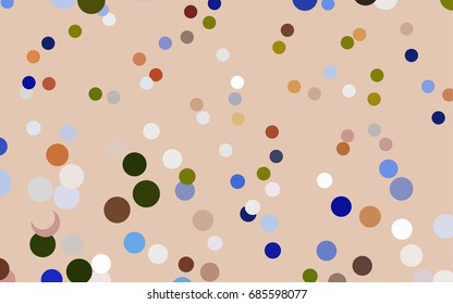 Light Blue, Yellow vector red pattern of geometric circles, shapes. Colorful mosaic banner. Geometric background with colored disks.