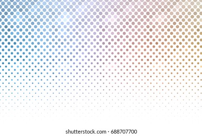 Light Blue, Yellow vector red pattern of geometric circles, shapes. Colorful mosaic banner. Geometric background with colored disks.