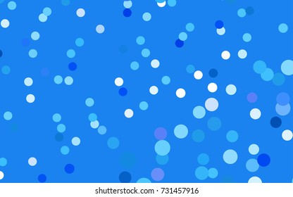 Light Blue, Yellow vector red banner with set of circles, dots. Donuts Background. Creative Design Template. Technological halftone illustration.