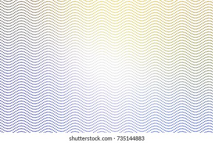 Light Blue, Yellow vector red banner with set of circles, dots. Donuts Background. Creative Design Template. Technological halftone illustration.