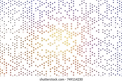 Light Blue, Yellow vector red pattern of geometric circles, shapes. Colorful mosaic banner. Geometric background with colored disks.
