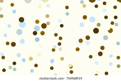 Light Blue, Yellow vector red pattern of geometric circles, shapes. Colorful mosaic banner. Geometric background with colored disks.
