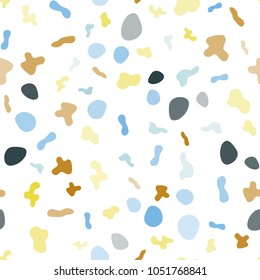 Light Blue, Yellow vector seamless pattern with lines, ovals. Colorful illustration in abstract marble style with gradient. Marble style for your business design.