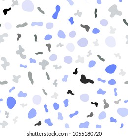 Light Blue, Yellow vector seamless background with bent lines. A sample with blurred bubble shapes. A completely new memphis design for your business.