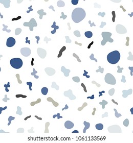 Light Blue, Yellow vector seamless template with bubble shapes. Glitter abstract illustration with wry lines. The template for cell phone backgrounds.